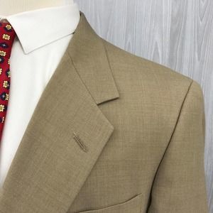 JACK NICKLAUS Blazer Men's 42R Beige Suit Jacket‎ Tournament Series Gold Buttons